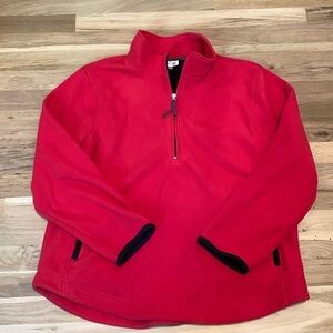 Coldwater Creek 1/4 Zip Red Fleece Pullover Women’s L
